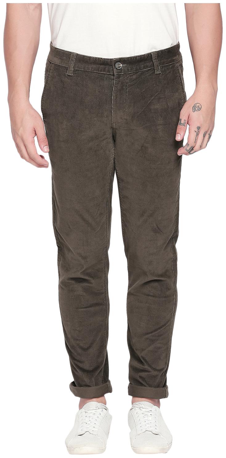 

Urban Ranger by Pantaloons Men Green Solid Slim fit Regular trousers