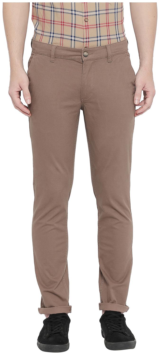 

Urban Ranger by Pantaloons Men Brown Printed Slim fit Regular trousers
