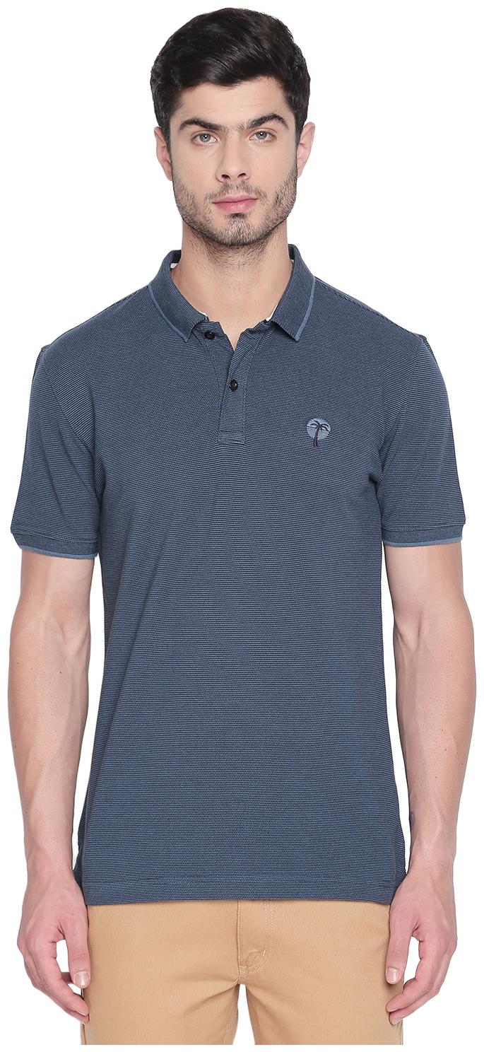 

Urban Ranger by Pantaloons Men Navy blue Slim fit Cotton Polo collar T-Shirt - Pack Of 1