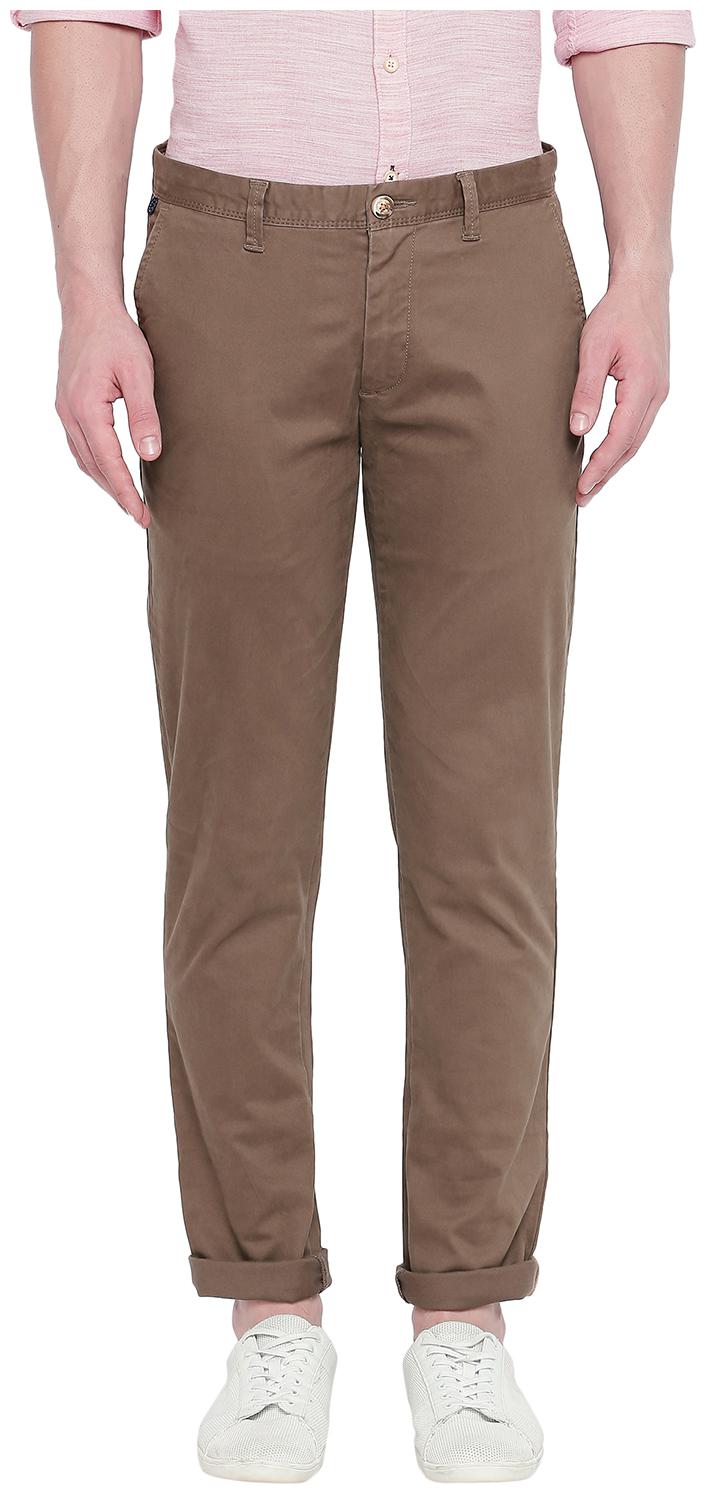 

Urban Ranger by Pantaloons Men Brown Solid Slim fit Regular trousers