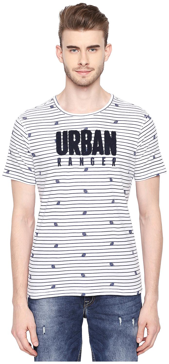 

Urban Ranger by Pantaloons Men White Slim fit Cotton Round neck T-Shirt - Pack Of 1