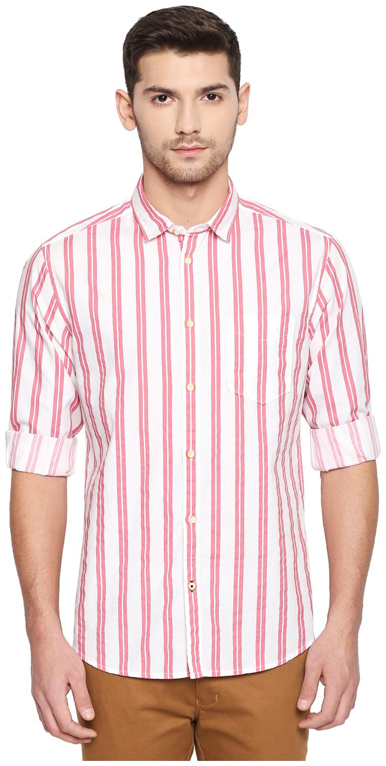 

Urban Ranger by Pantaloons Men Red Printed Slim Fit Casual Shirt