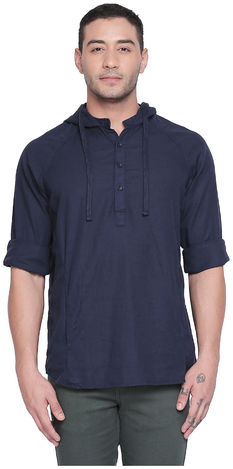 

Urban Ranger by Pantaloons Men Blue Solid Slim Fit Casual Shirt