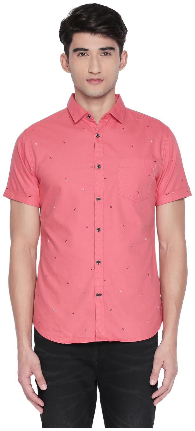 

Urban Ranger by Pantaloons Men Pink Printed Regular Fit Casual Shirt
