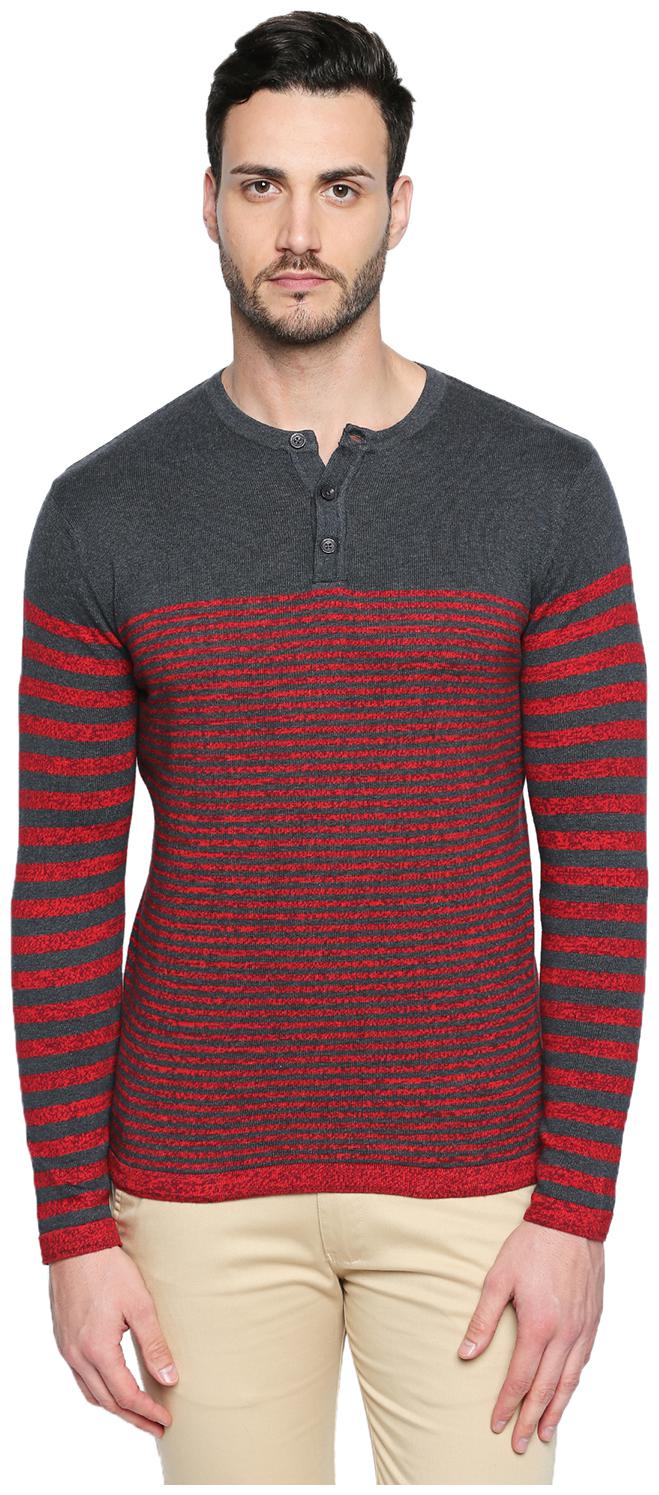 

Urban Ranger by Pantaloons Men Red Henley neck Pullover