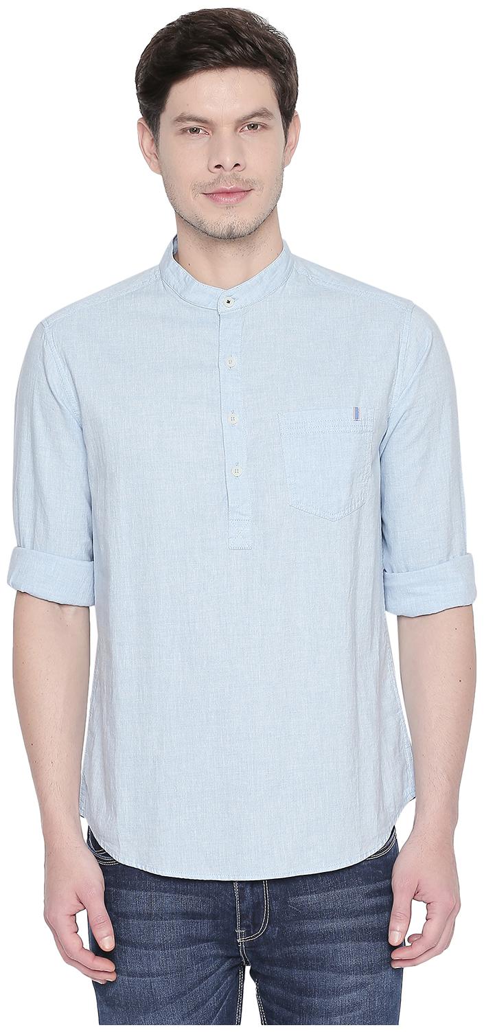 

Urban Ranger by Pantaloons Men Blue Vertical Stripes Slim Fit Casual Shirt