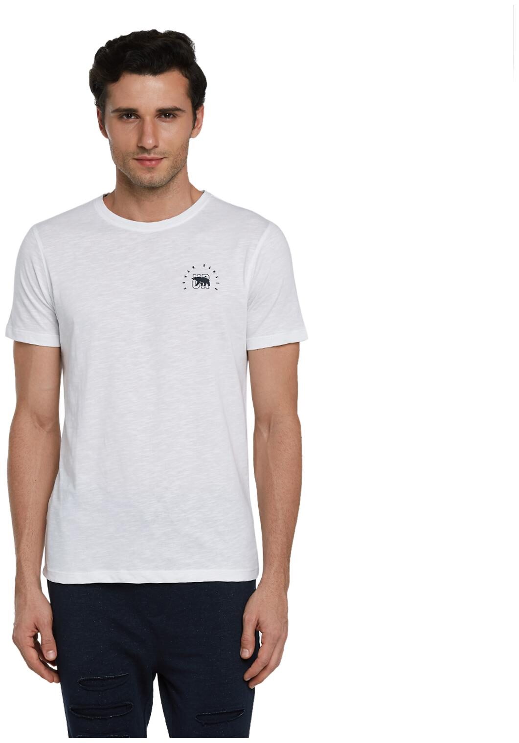 

Urban Ranger by Pantaloons Men White Regular fit Cotton Round neck T-Shirt - Pack Of 1