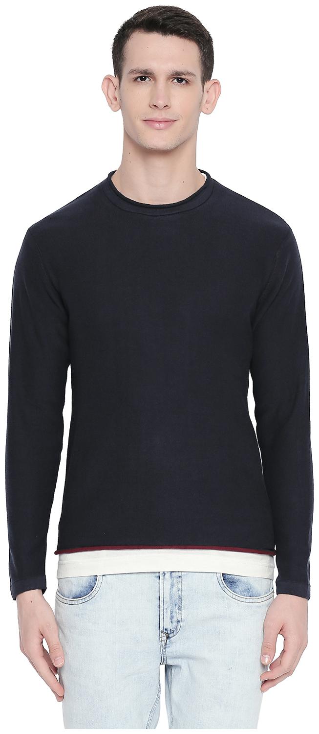 

Urban Ranger by Pantaloons Men Blue Round neck Pullover