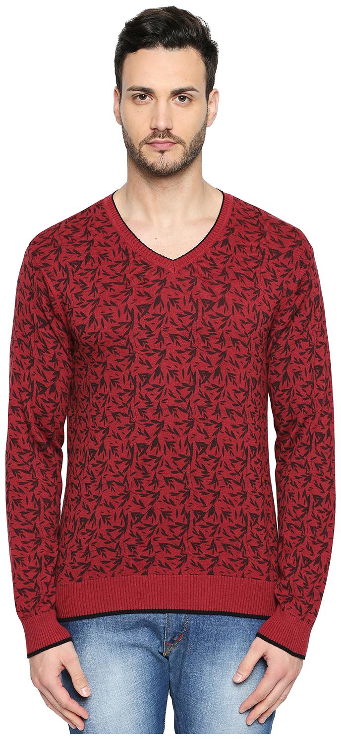 

Urban Ranger by Pantaloons Men Maroon V neck Pullover