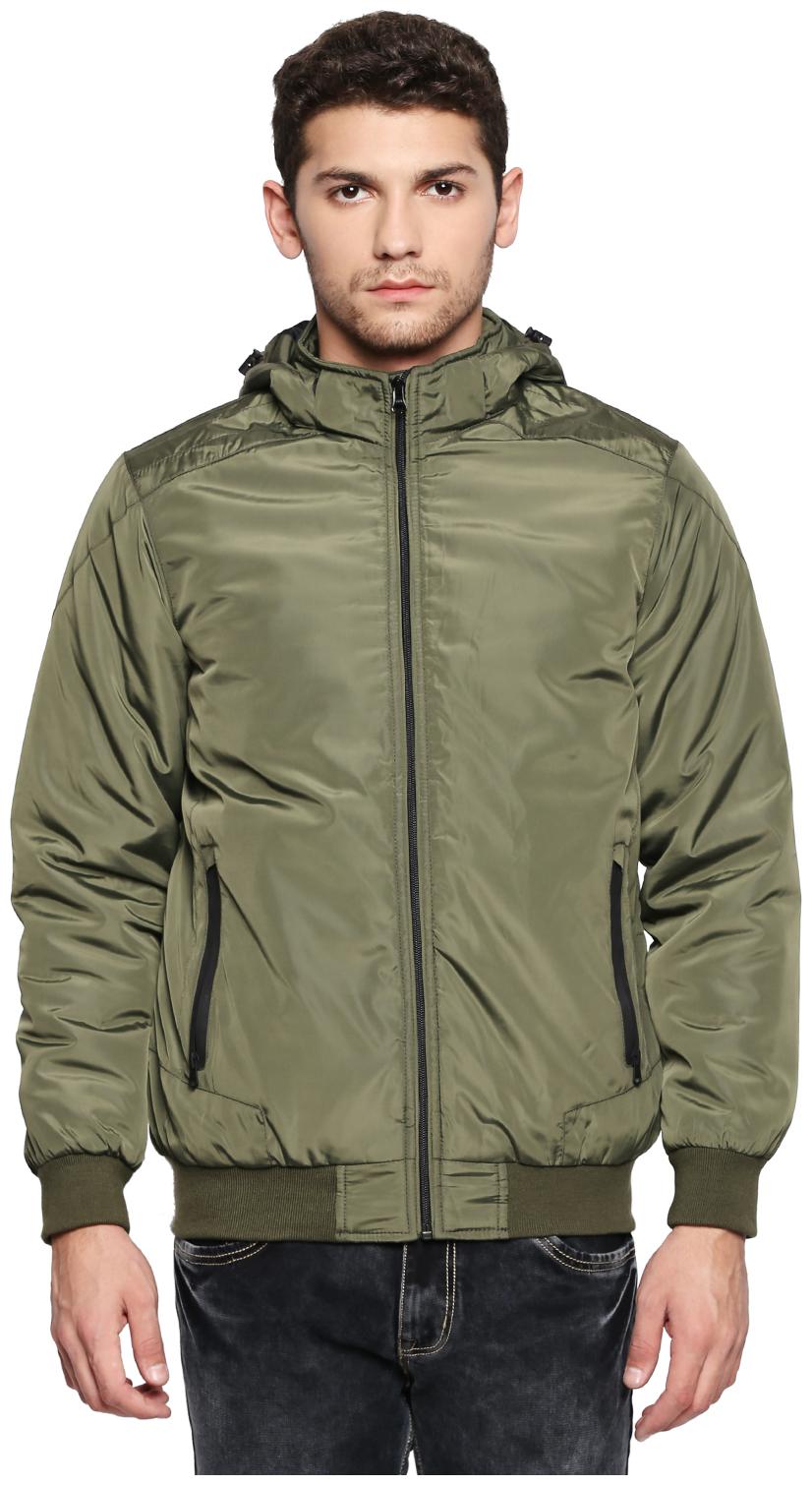 

Urban Ranger by Pantaloons Men Green Solid Bomber jacket
