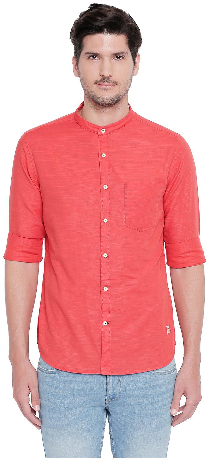 

Urban Ranger by Pantaloons Men Pink Solid Regular Fit Casual Shirt