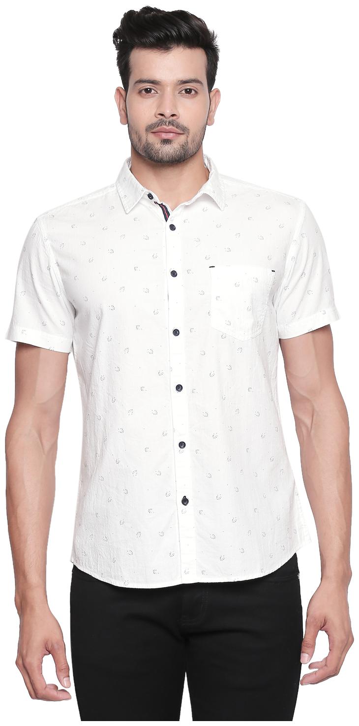 

Urban Ranger by Pantaloons Men White Printed Regular Fit Casual Shirt