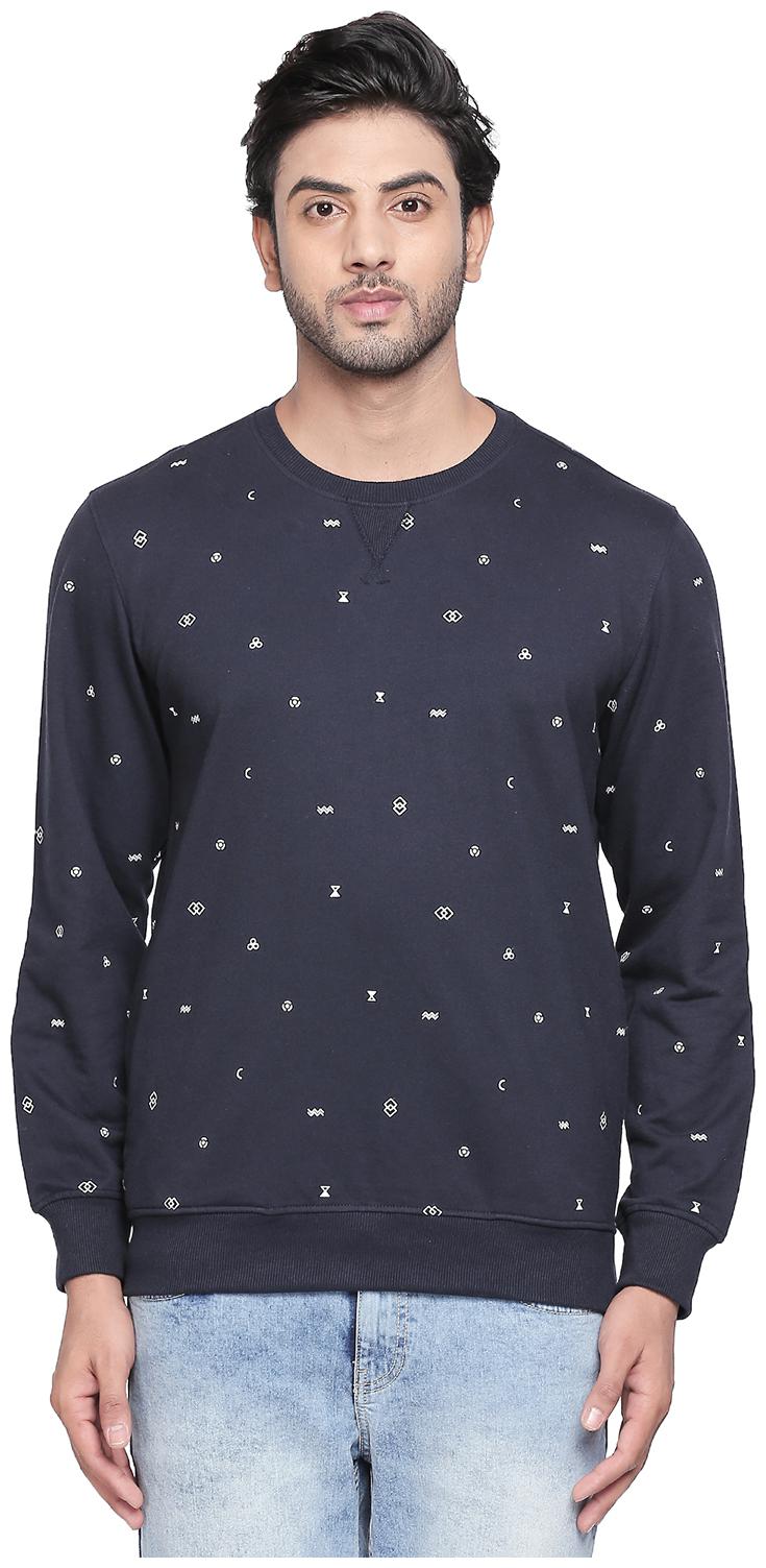 

Urban Ranger by Pantaloons Cotton Printed Men Blue Sweatshirt