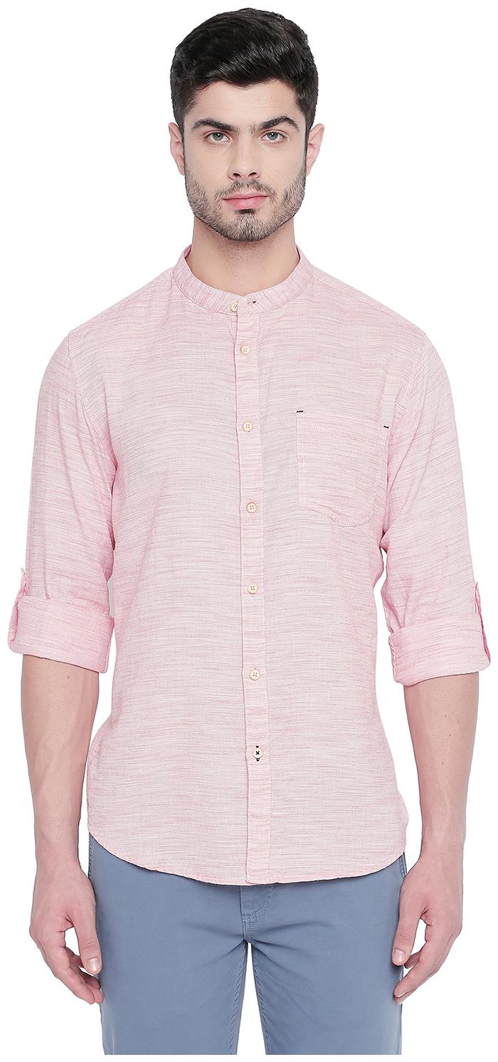 

Urban Ranger by Pantaloons Men Red Solid Slim Fit Casual Shirt