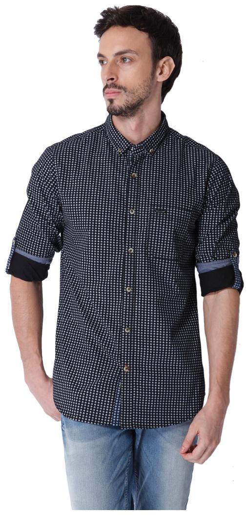 

URBAN SCOTTISH Men Grey Checked Slim Fit Casual Shirt