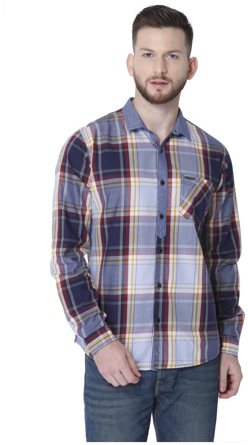

URBAN SCOTTISH Men Multi Checked Slim Fit Casual Shirt
