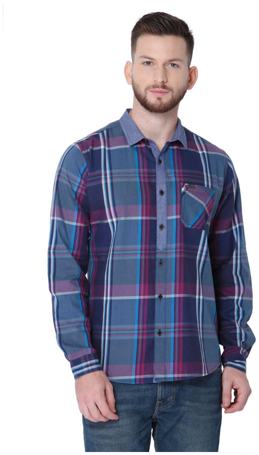

URBAN SCOTTISH Men Multi Checked Slim Fit Casual Shirt