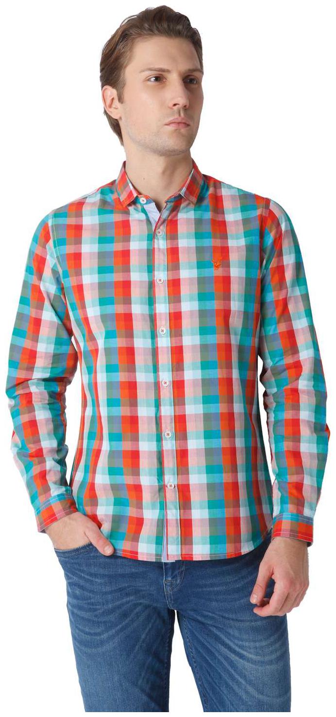 

URBAN SCOTTISH Men Multi Checked Slim Fit Casual Shirt