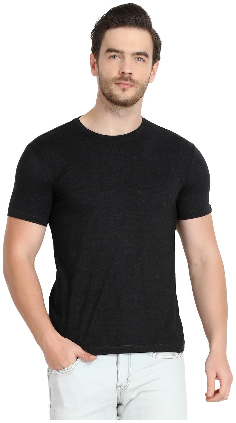 

URBAN VIEW Men Black Regular fit Cotton Round neck T-Shirt - Pack Of 1