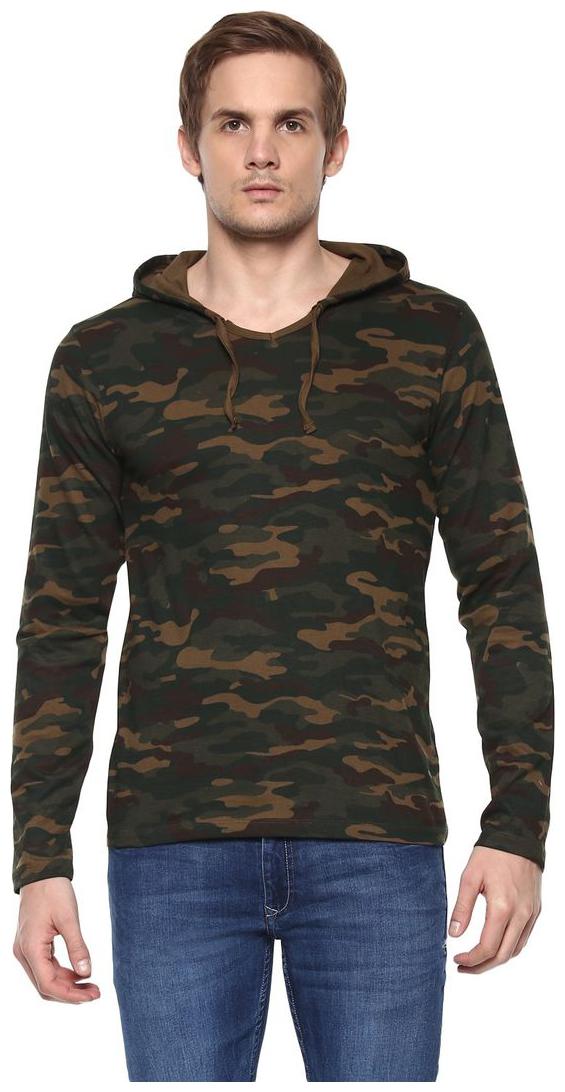 

Urbano Fashion Men Green Slim fit Cotton Hood T-Shirt - Pack Of 1