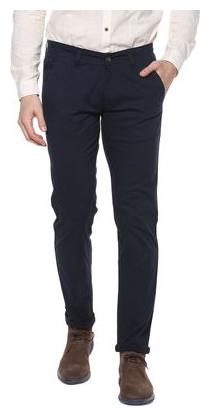 

Urbano Fashion Men s Navy Slim Fit Stretchable Casual Chinos