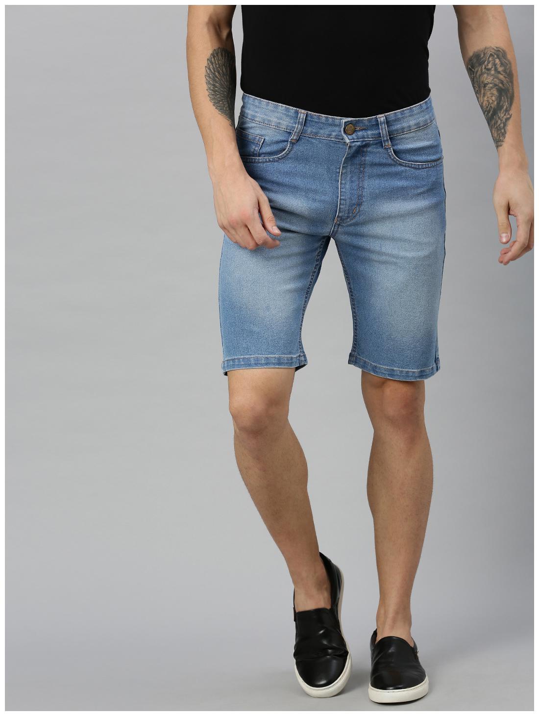 

Urbano Fashion Men Blue Slim Fit Denim Shorts
