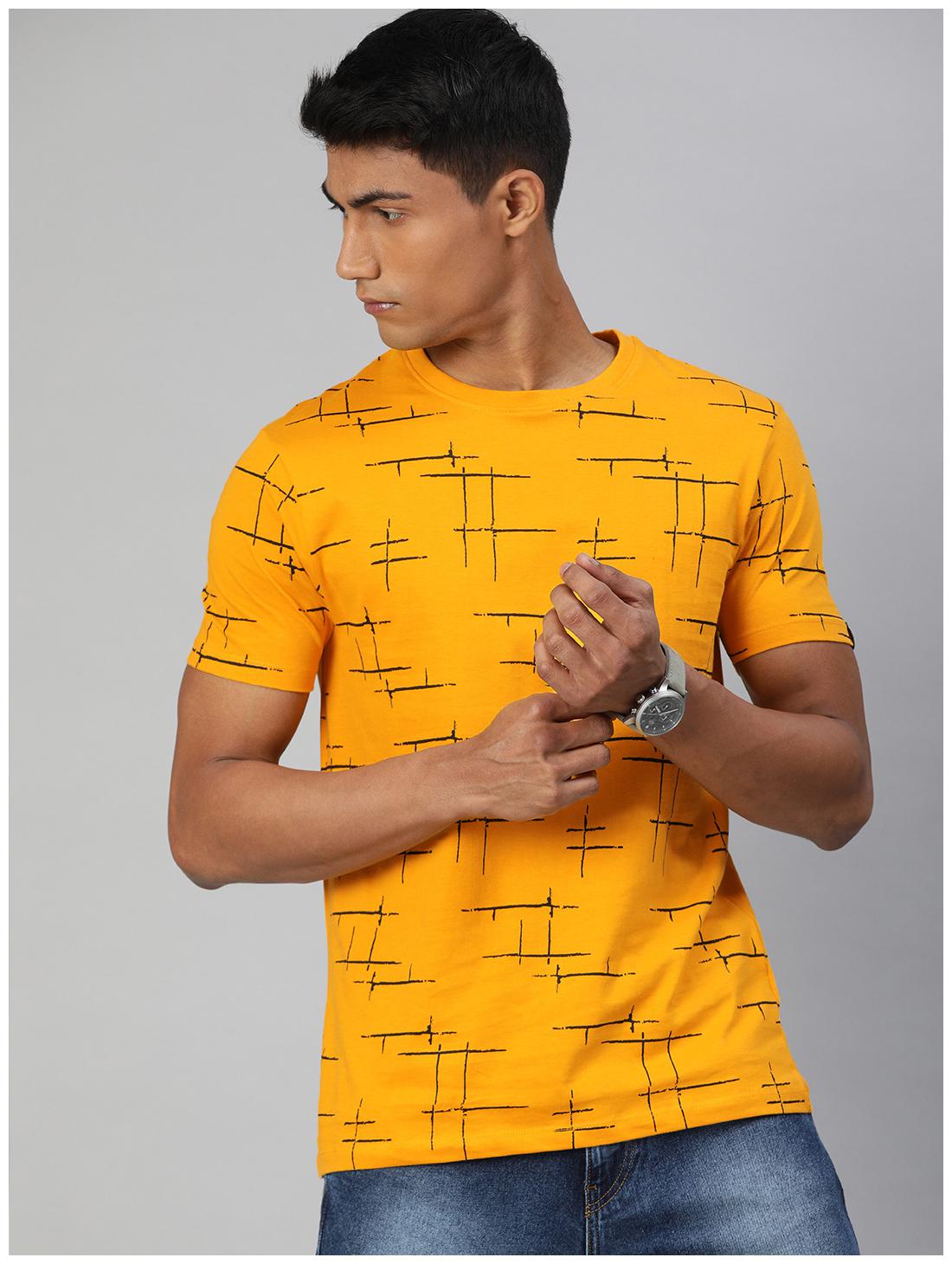 

Urbano Fashion Men Yellow Slim fit Cotton Round neck T-Shirt - Pack Of 1