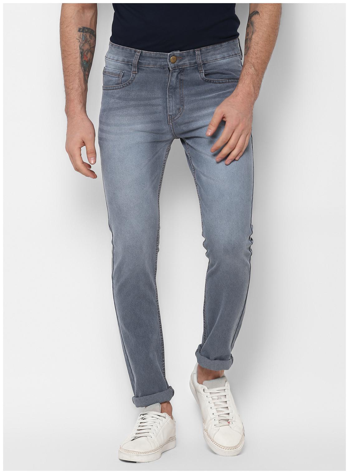 

Urbano Fashion Men Grey Slim Fit Jeans