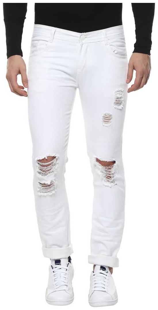 

Urbano Fashion Men White Slim Fit Jeans