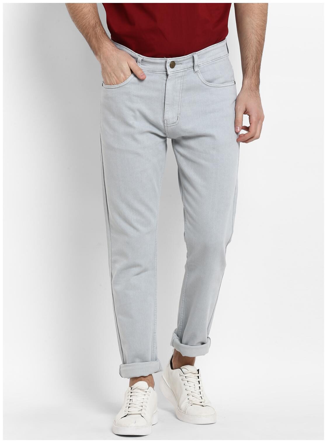 

Urbano Fashion Men Grey Slim Fit Jeans