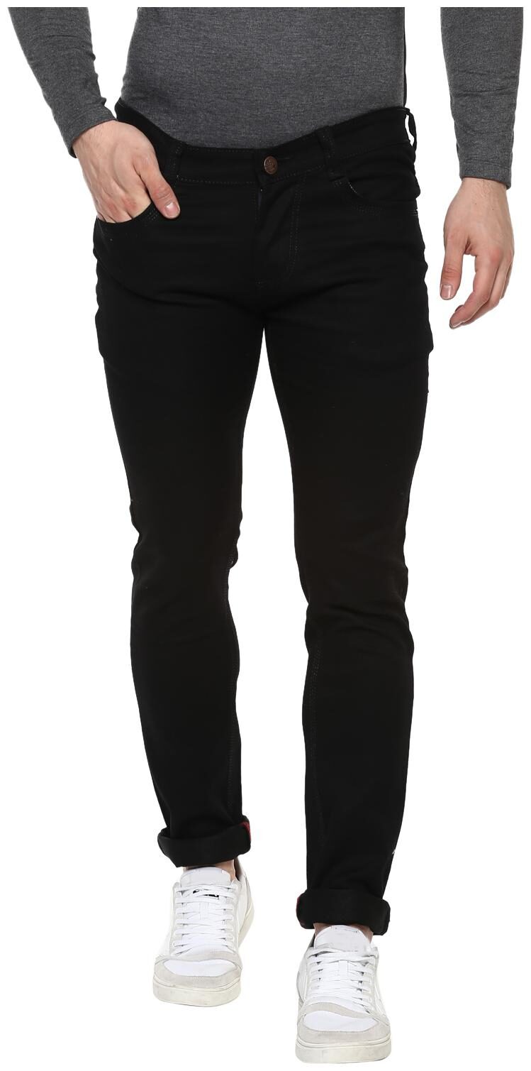 

Urbano Fashion Men Black Regular Fit Jeans
