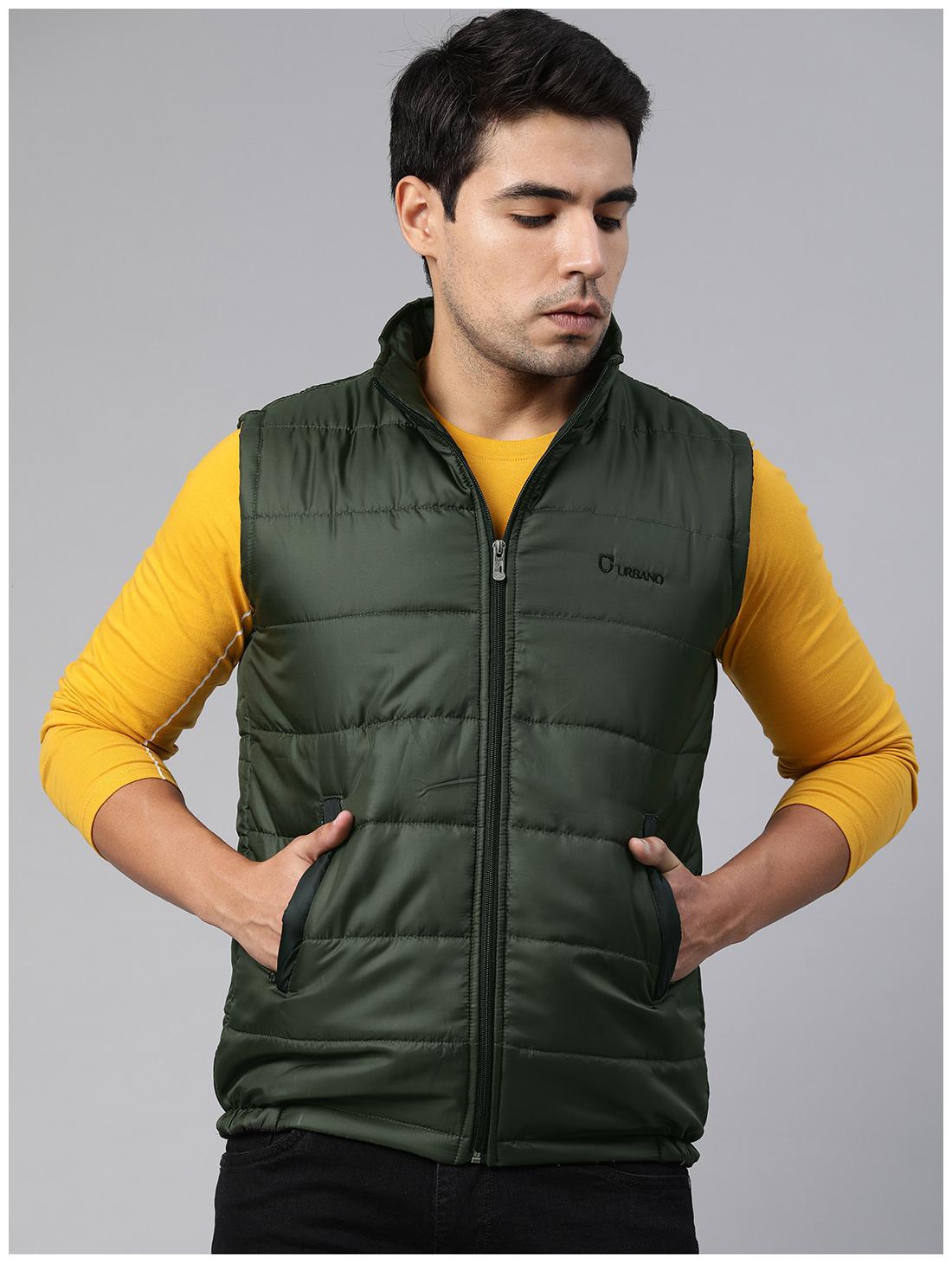 

Urbano Fashion Men Green Solid Bomber jacket