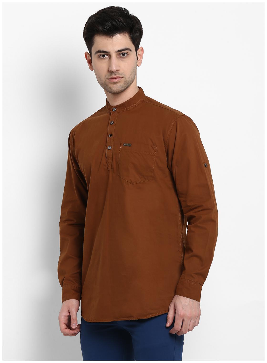 

Urbano Fashion Men Brown Solid Slim Fit Casual Shirt