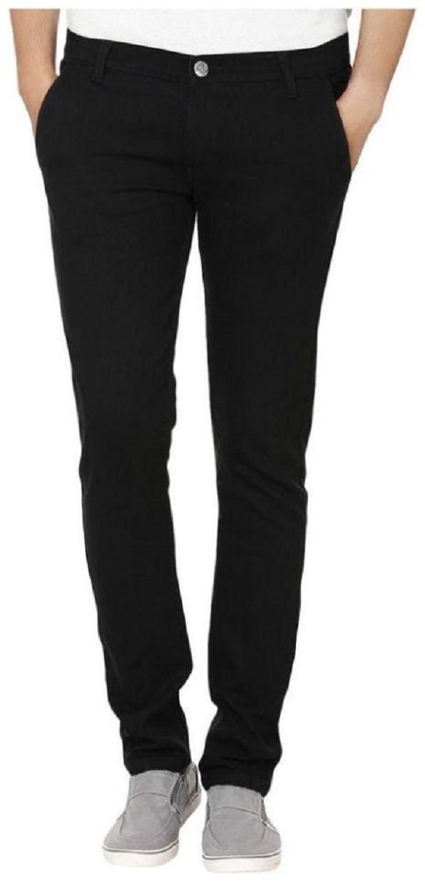 Urbano Fashion Men Black Slim Fit Jeans