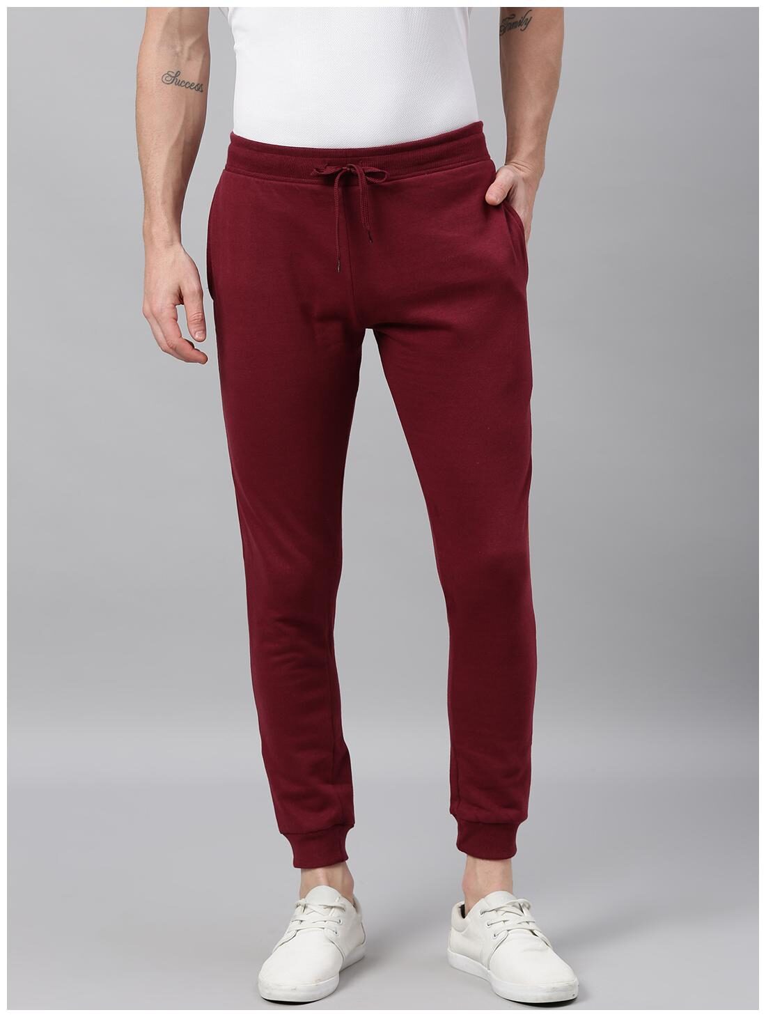 

Urbano Fashion Men Maroon Solid Slim fit Joggers