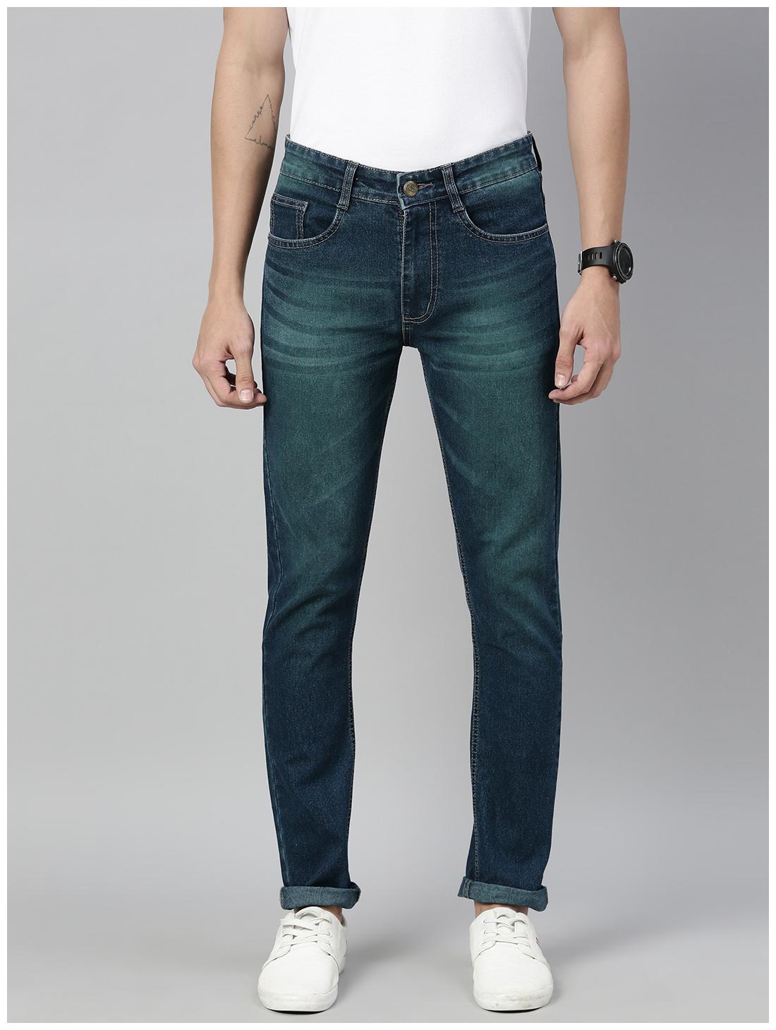 

Urbano Fashion Men Green Slim Fit Jeans