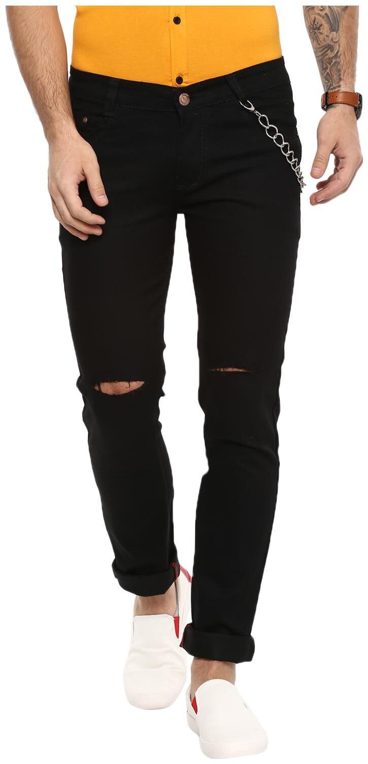 

Urbano Fashion Men Black Slim Fit Jeans