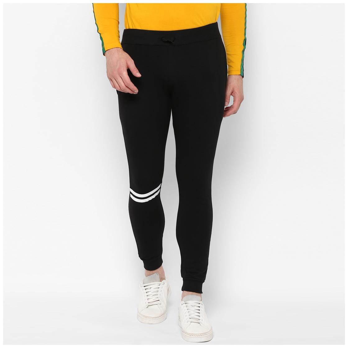

Urbano Fashion Cotton Lightweight Men Black Joggers