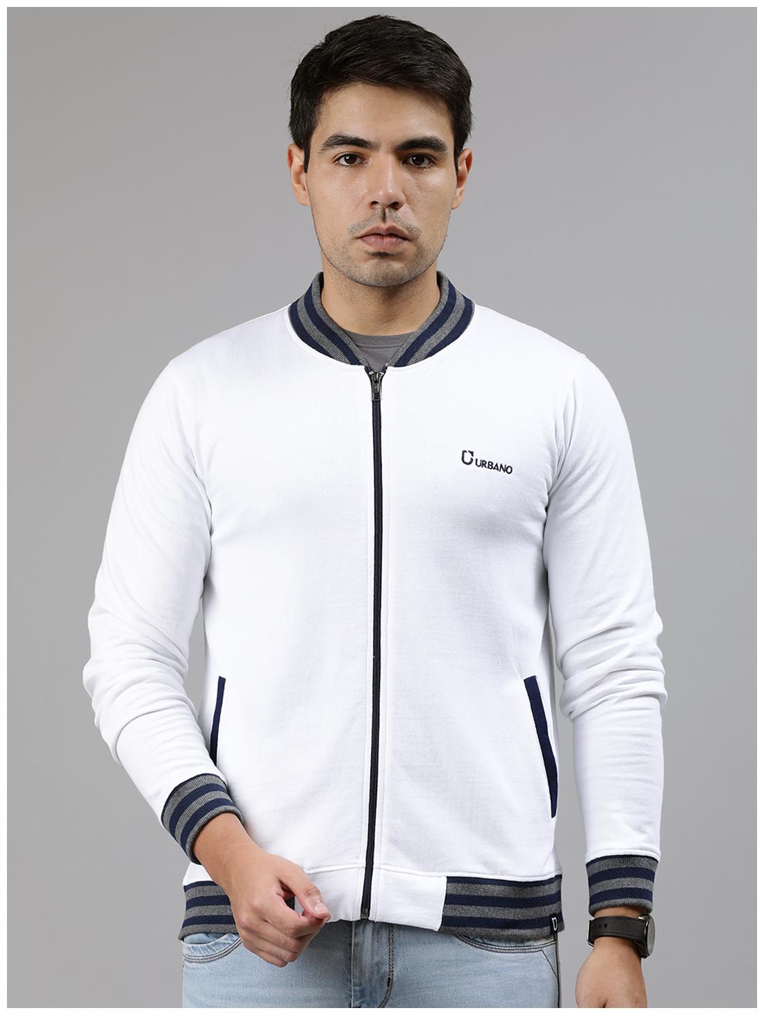 

Urbano Fashion Men White Solid Sports jacket