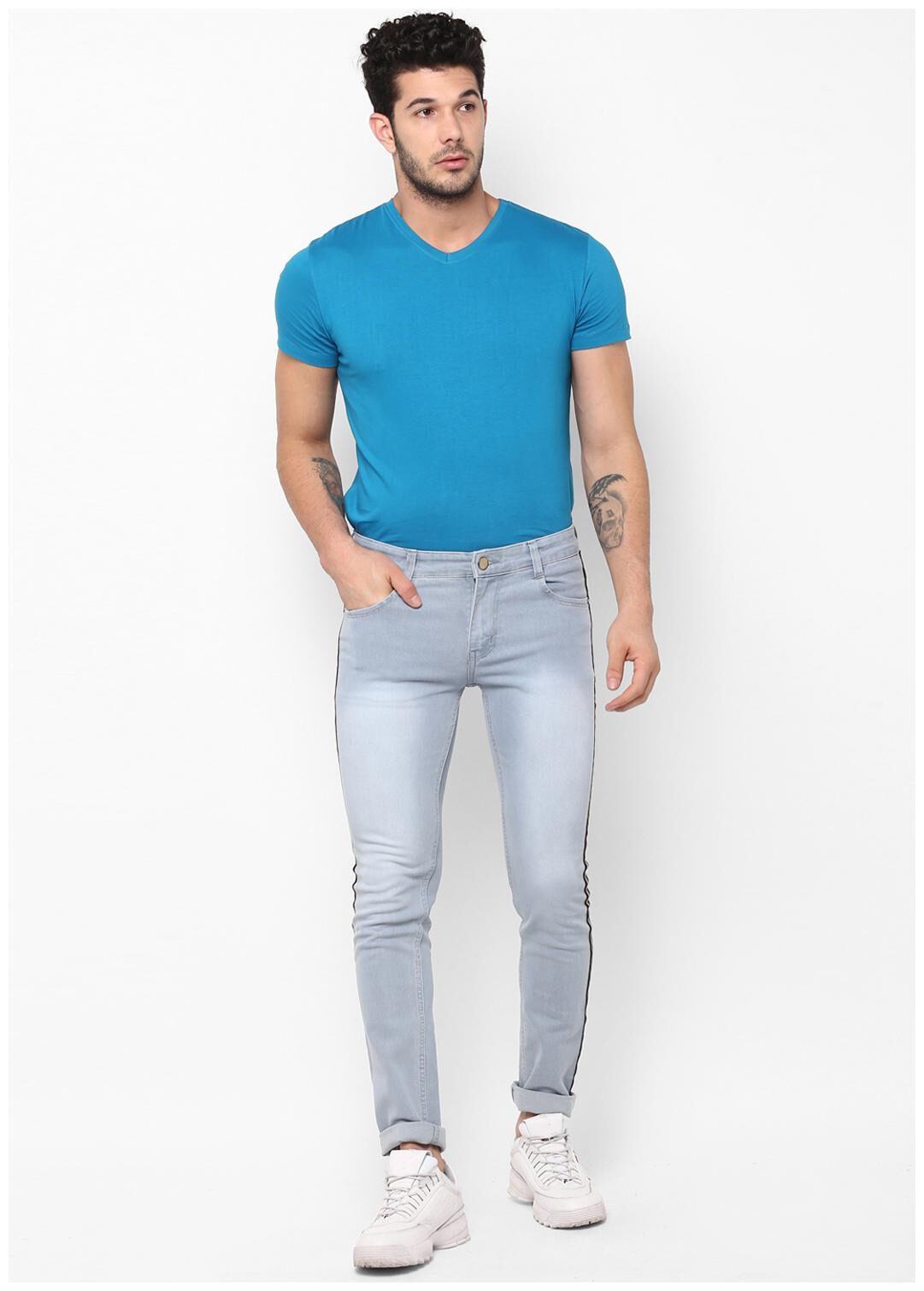 

Urbano Fashion Men Grey Slim Fit Jeans