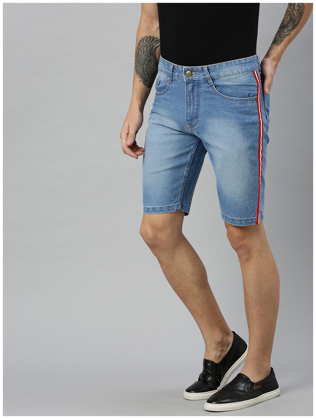 

Urbano Fashion Men Blue Slim Fit Denim Shorts