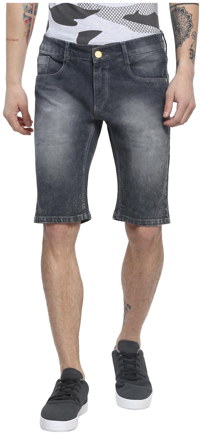 

Urbano Fashion Men Grey Slim Fit Denim Shorts