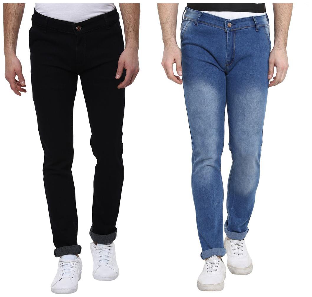 

Urbano Fashion Men Black Slim Fit Jeans