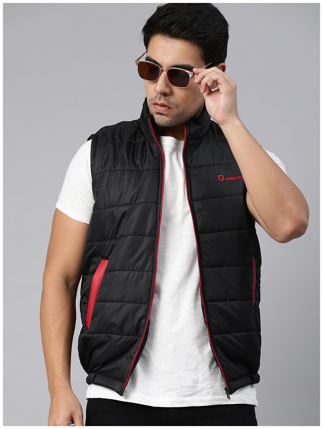 

Urbano Fashion Men Black Solid Bomber jacket