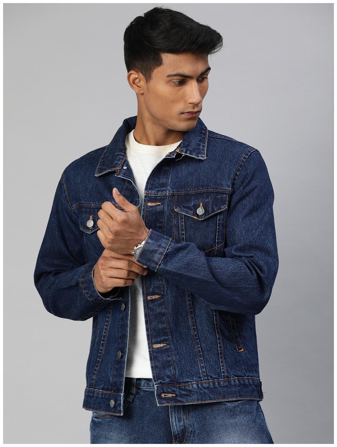 

Urbano Fashion Men Blue Solid Denim jacket