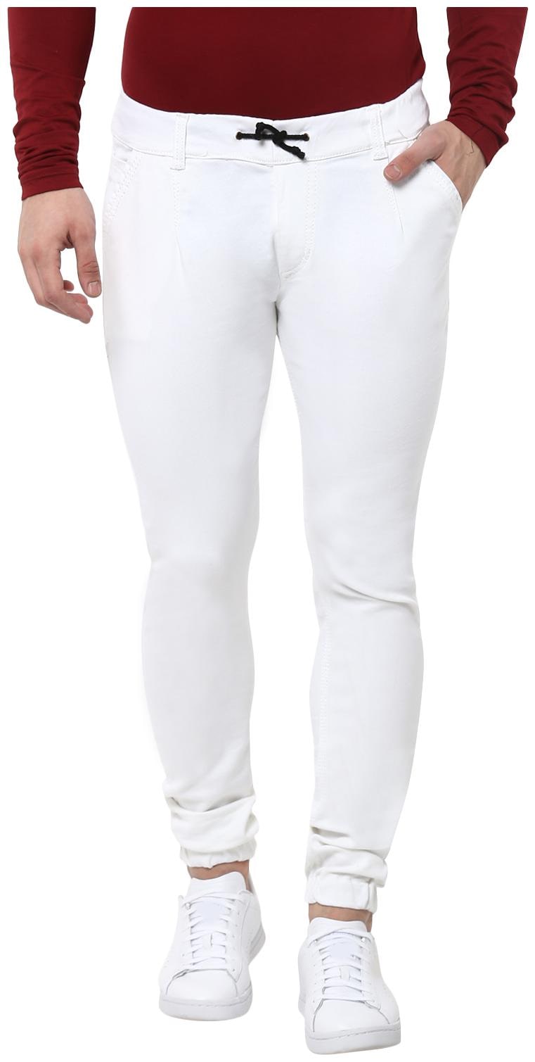 

Urbano Fashion Men White Jogger Jeans