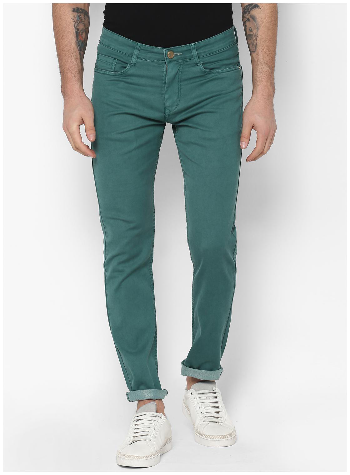 

Urbano Fashion Men Green Slim Fit Jeans