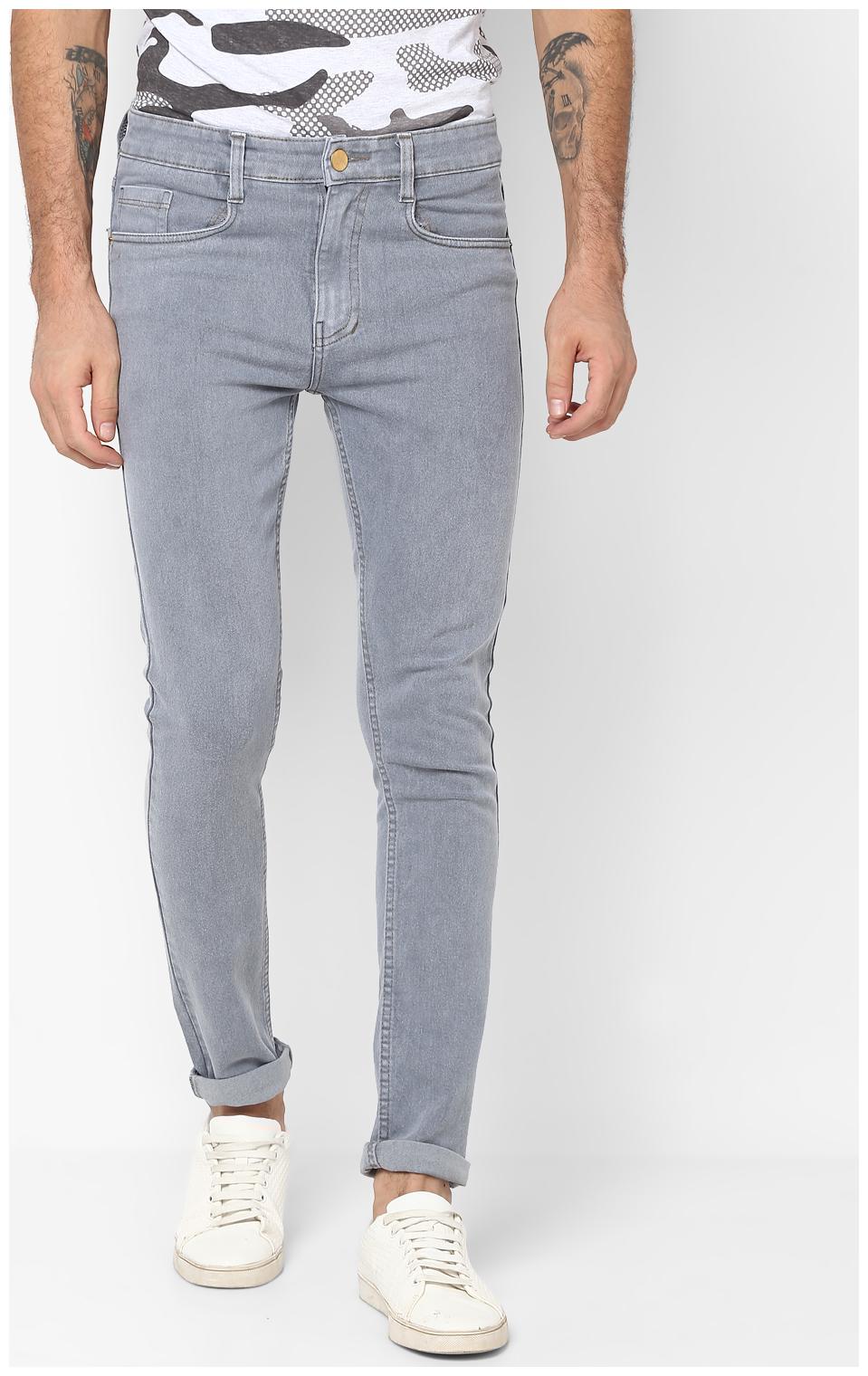 

Urbano Fashion Men Grey Slim Fit Jeans
