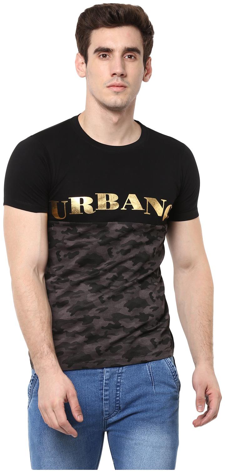 

Urbano Fashion Men Black Regular fit Cotton Round neck T-Shirt - Pack Of 1