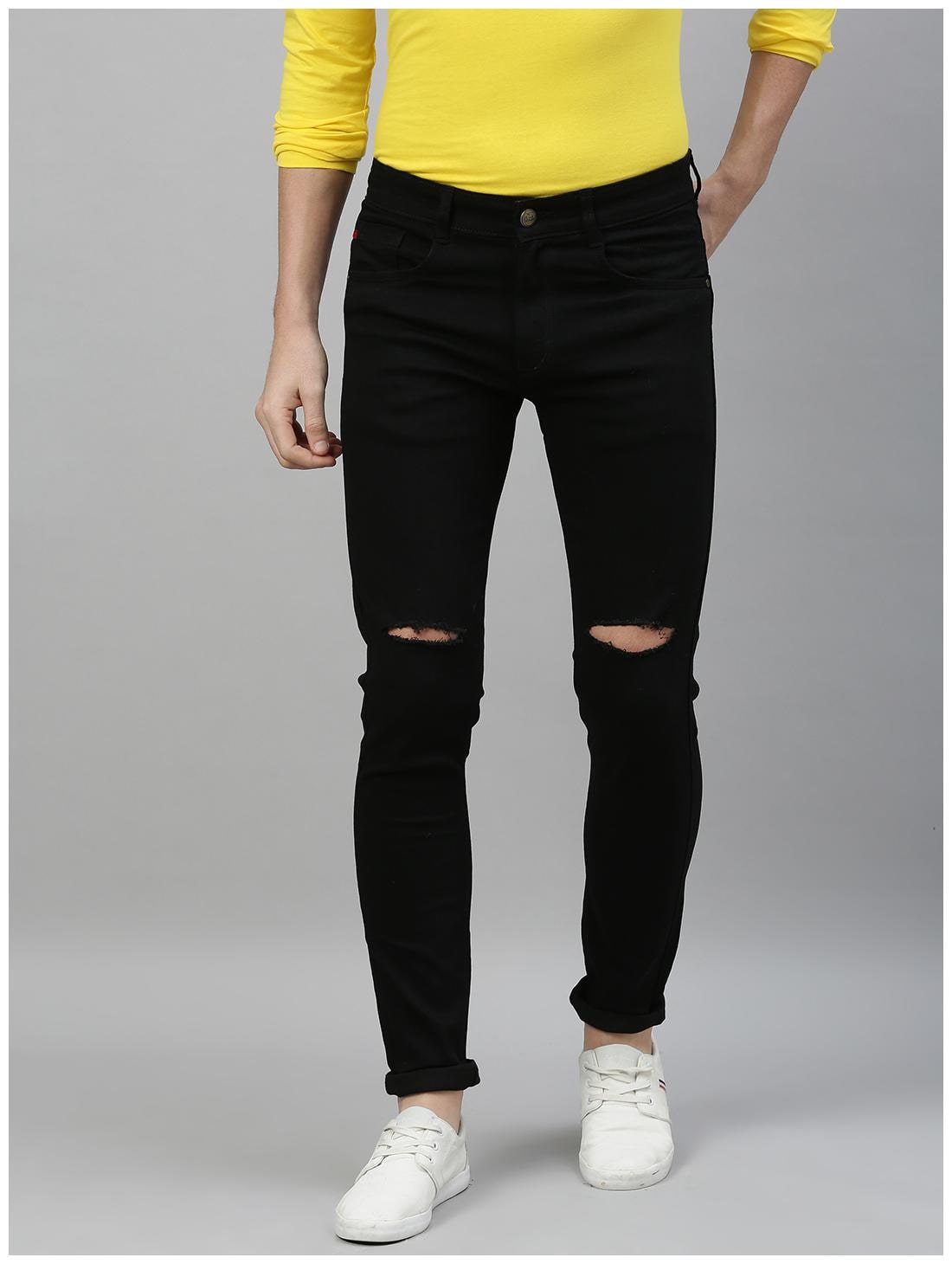

Urbano Fashion Men Black Slim Fit Jeans